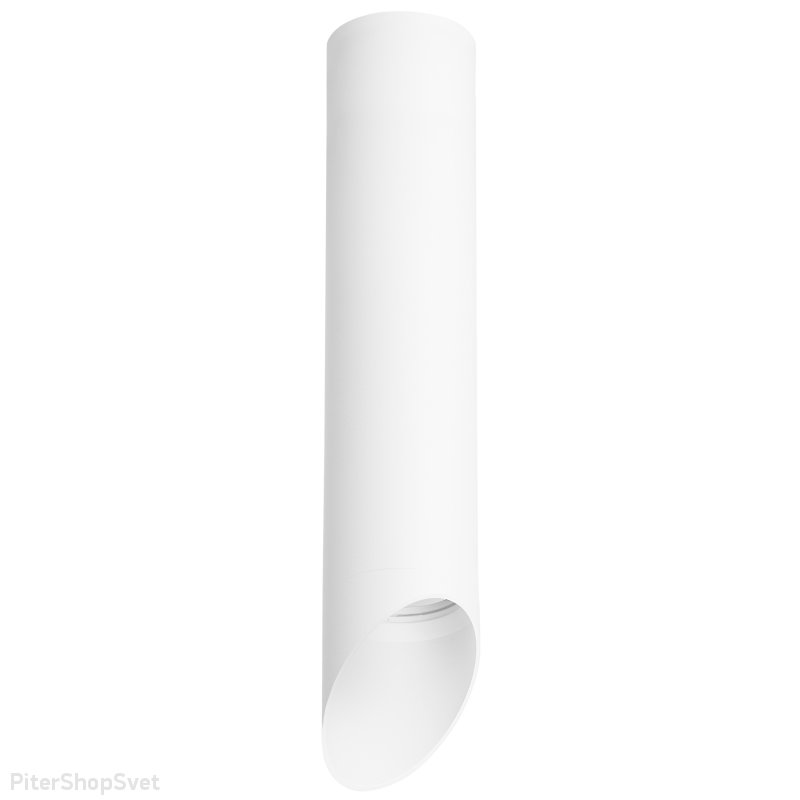 Белый накладной потолочный светильник срезанный цилиндр «Rullo» R49636