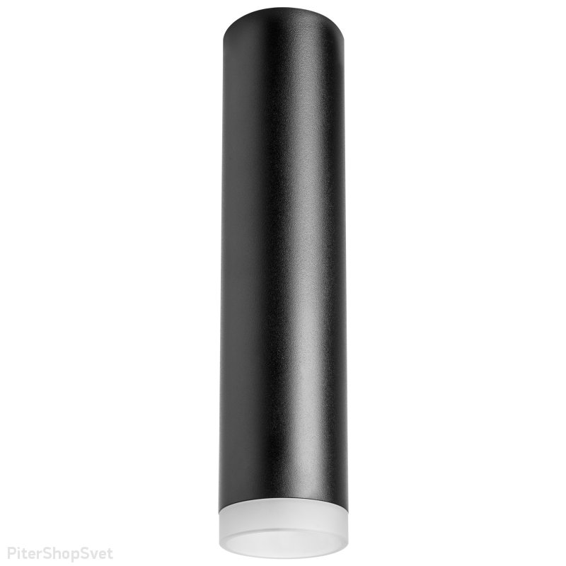 Чёрный накладной потолочный светильник цилиндр «Rullo» R49730