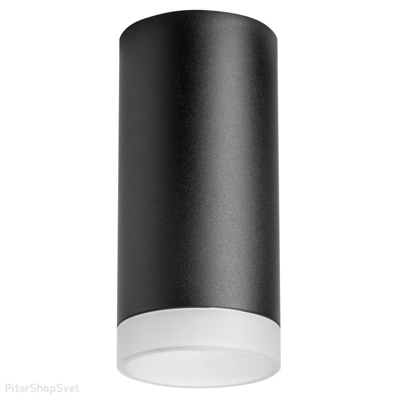 Чёрный накладной потолочный светильник «Rullo» R648780