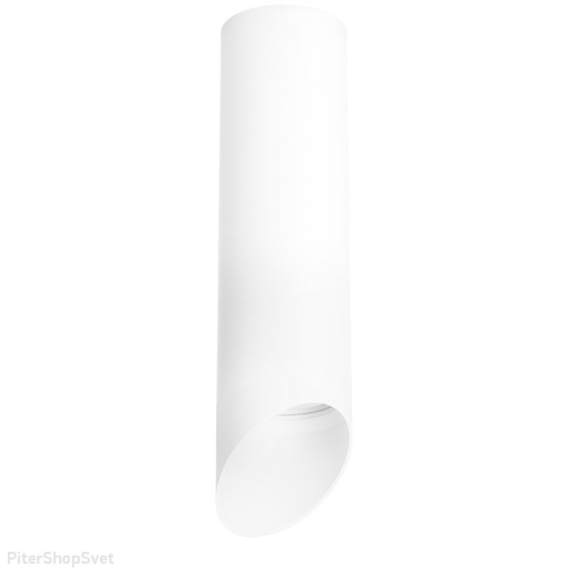 Белый накладной потолочный светильник срезанный цилиндр «Rullo» R649686