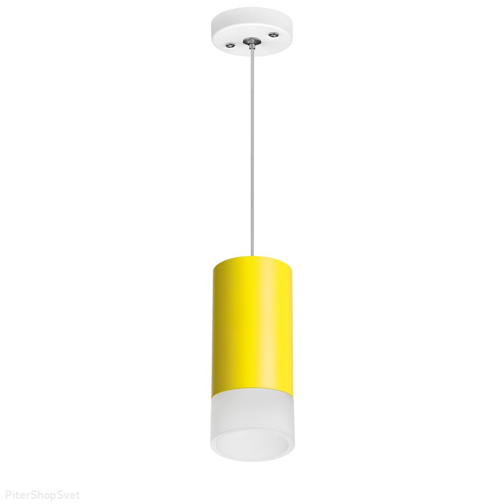 Подвесной светильник цилиндр, белый/жёлтый «Rullo» RP43331