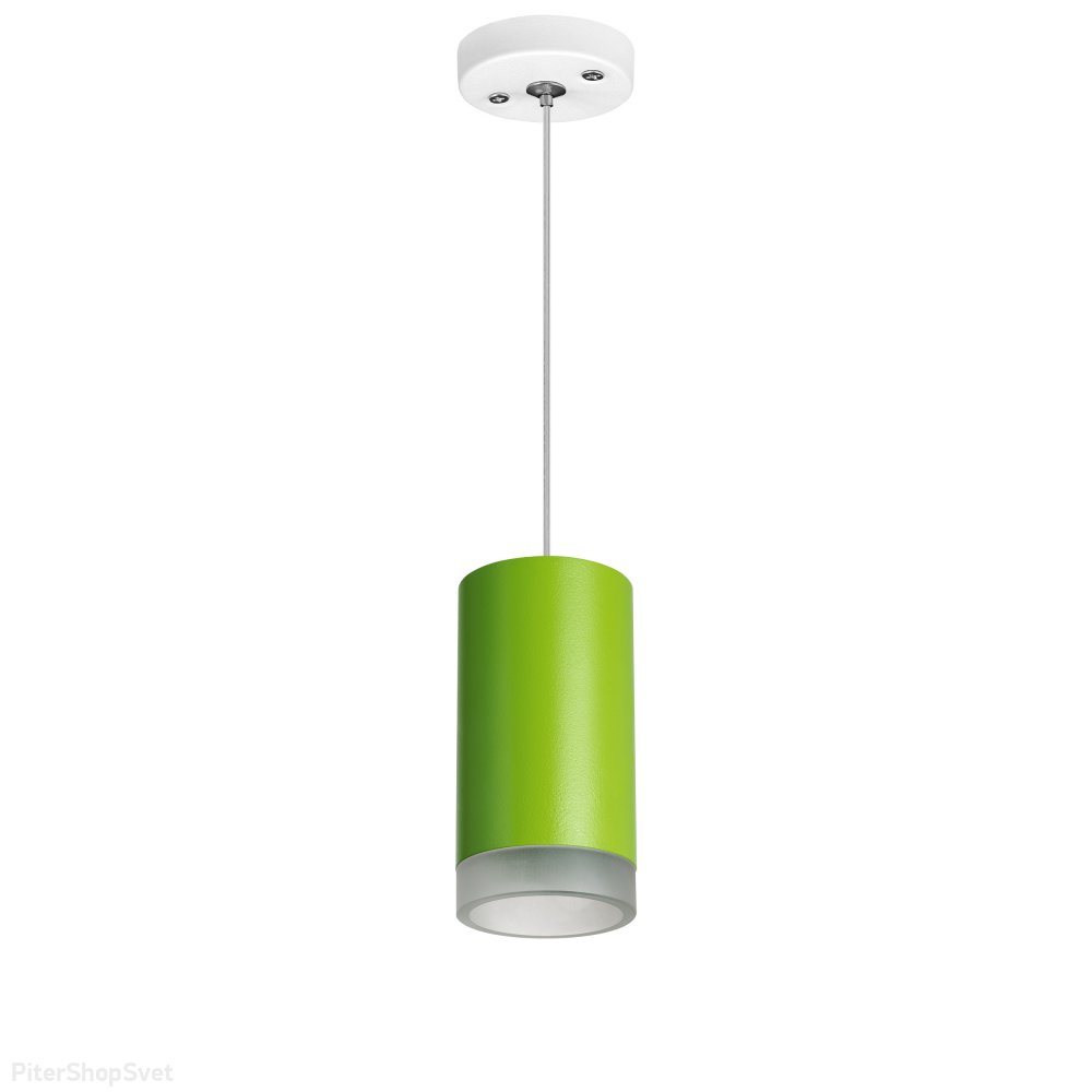 Зелёный подвесной светильник цилиндр «Rullo» RP43430