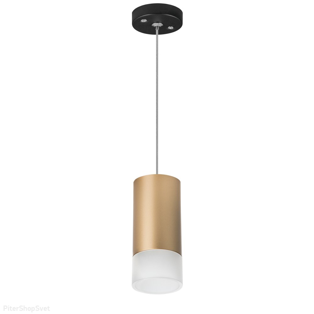 Подвесной светильник цилиндр, чёрный/золотой «Rullo» RP44031