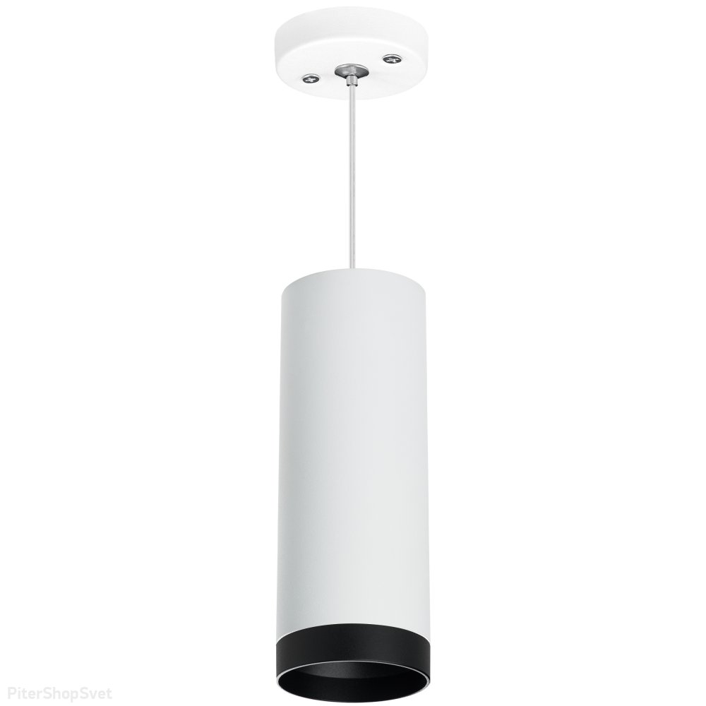 Подвесной светильник цилиндр, белый/чёрный «Rullo» RP4863437