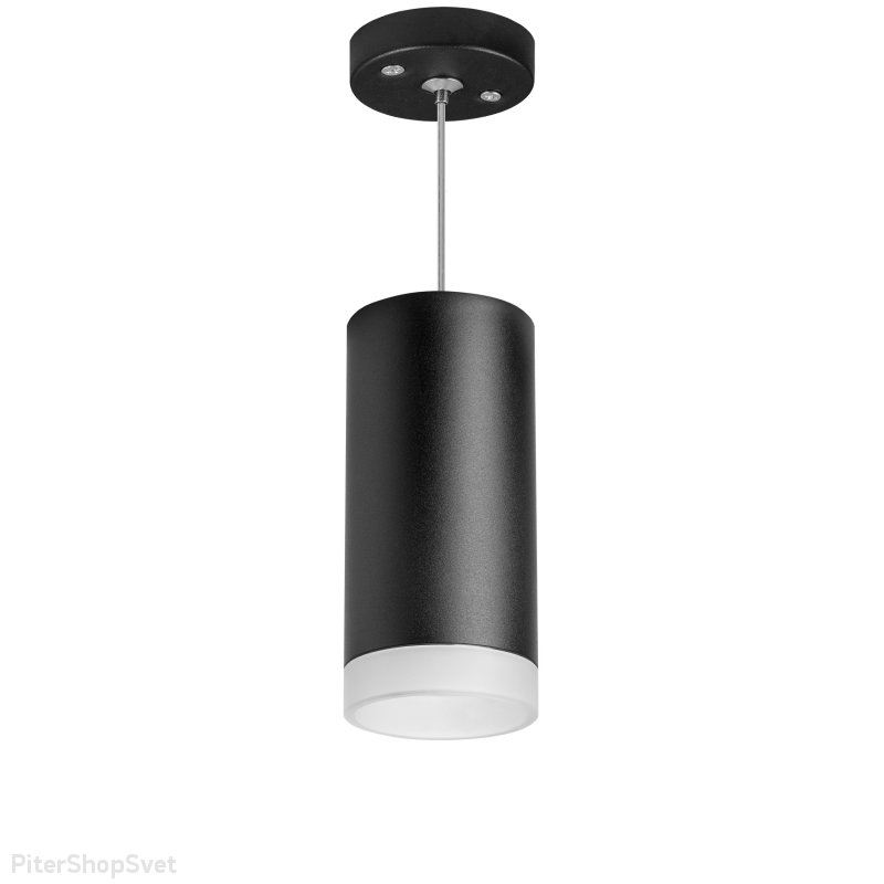 Чёрный подвесной светильник цилиндр «Rullo» RP648780