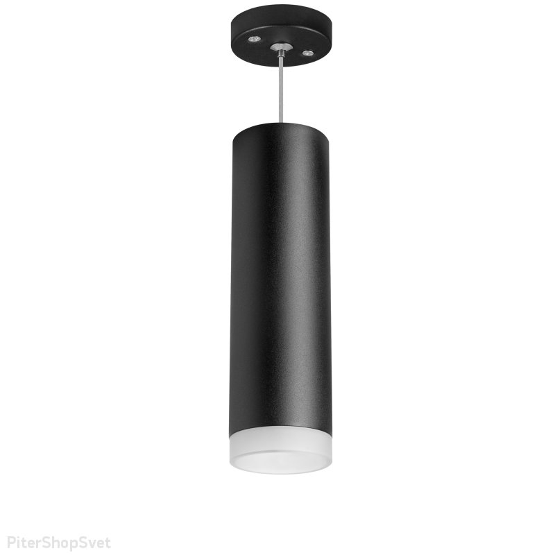 Чёрный подвесной светильник цилиндр «Rullo» RP649780