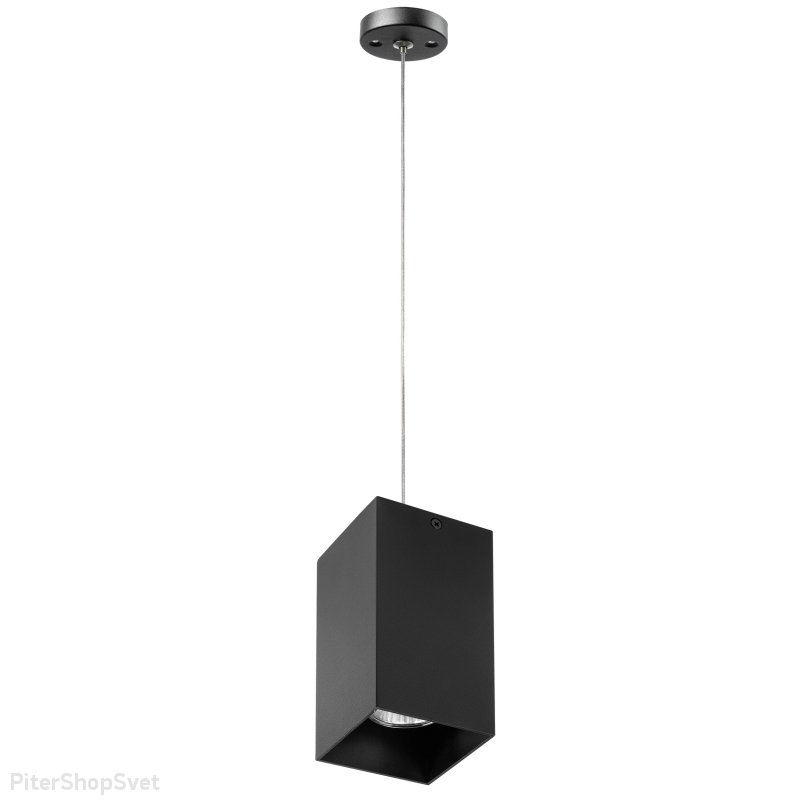 Чёрный подвесной прямоугольный светильник «Rullo» RP6587