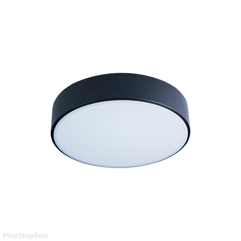 Чёрный потолочный светильник Ø23см 12Вт «Axel» 10002/12 Black