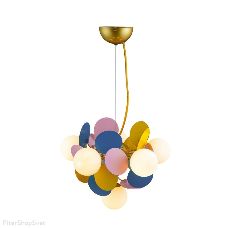 Разноцветная подвесная люстра с шарами «Matisse» 10008/6 mult