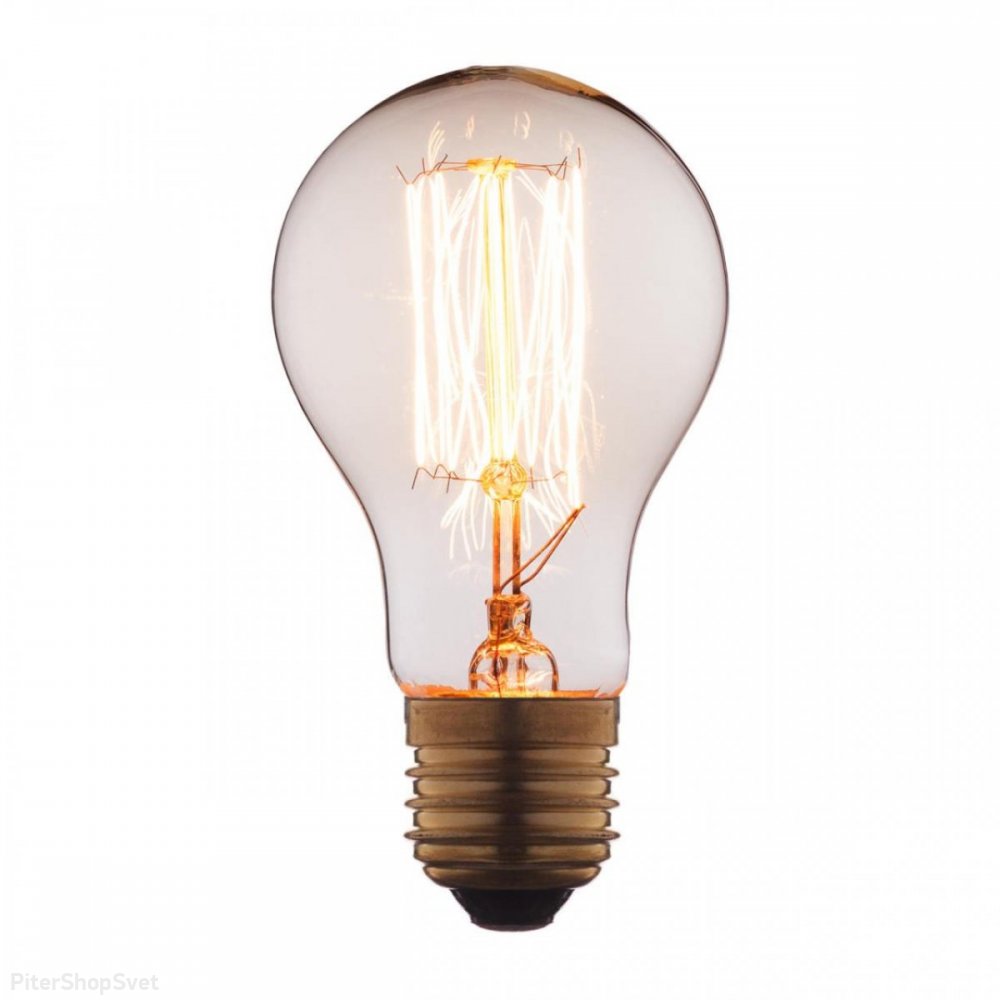 Ретро лампа накаливания Эдисона груша 40Вт E27 груша 1003-T