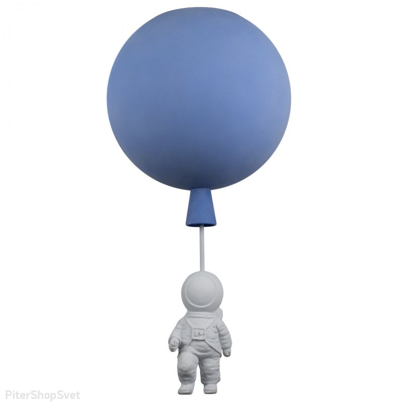 Потолочный светильник космонавт на синем шаре «Cosmo» 10044/250 Blue