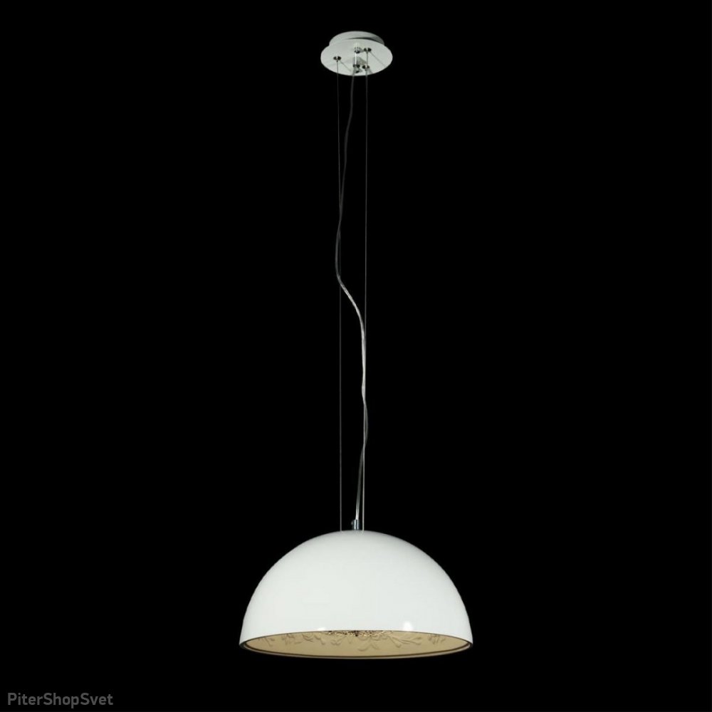 10106/400 White «Mirabell» Белый купольный подвесной светильник с узором внутри купить в интернет-магазине
