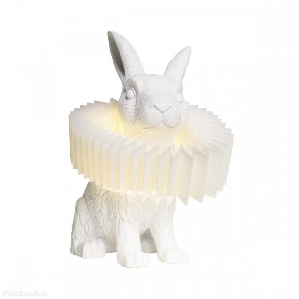 Настольная лампа белый кролик в жабо «Bunny» 10117/C
