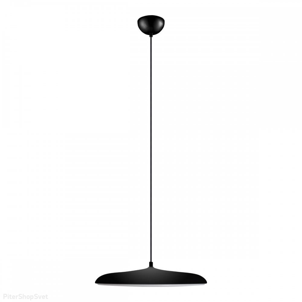 Чёрный круглый подвесной светильник 24Вт 3000К «Plato» 10119 Black