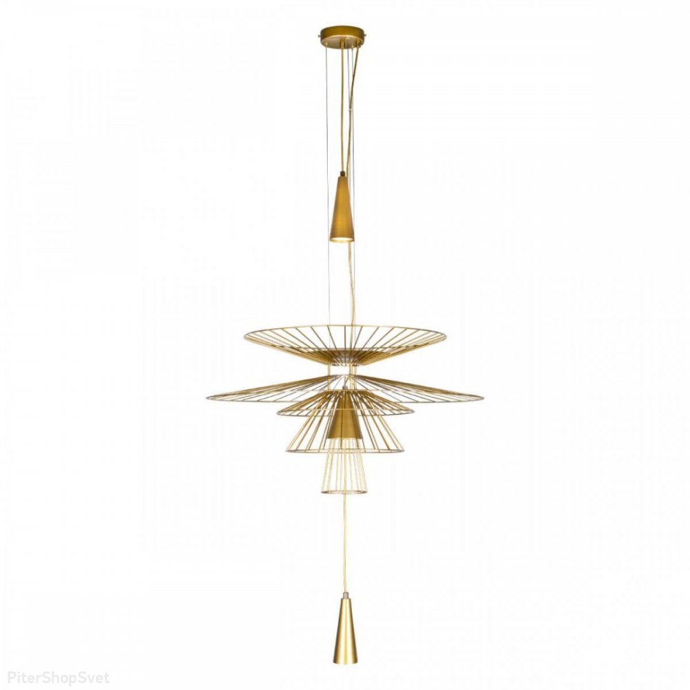 Декоративный подвесной светильник золотого цвета «Star» 10141/600