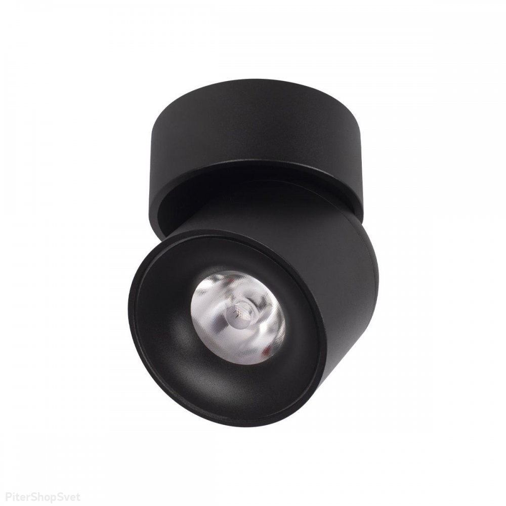 9Вт чёрный накладной поворотный светильник «Tictac» 10180 Black
