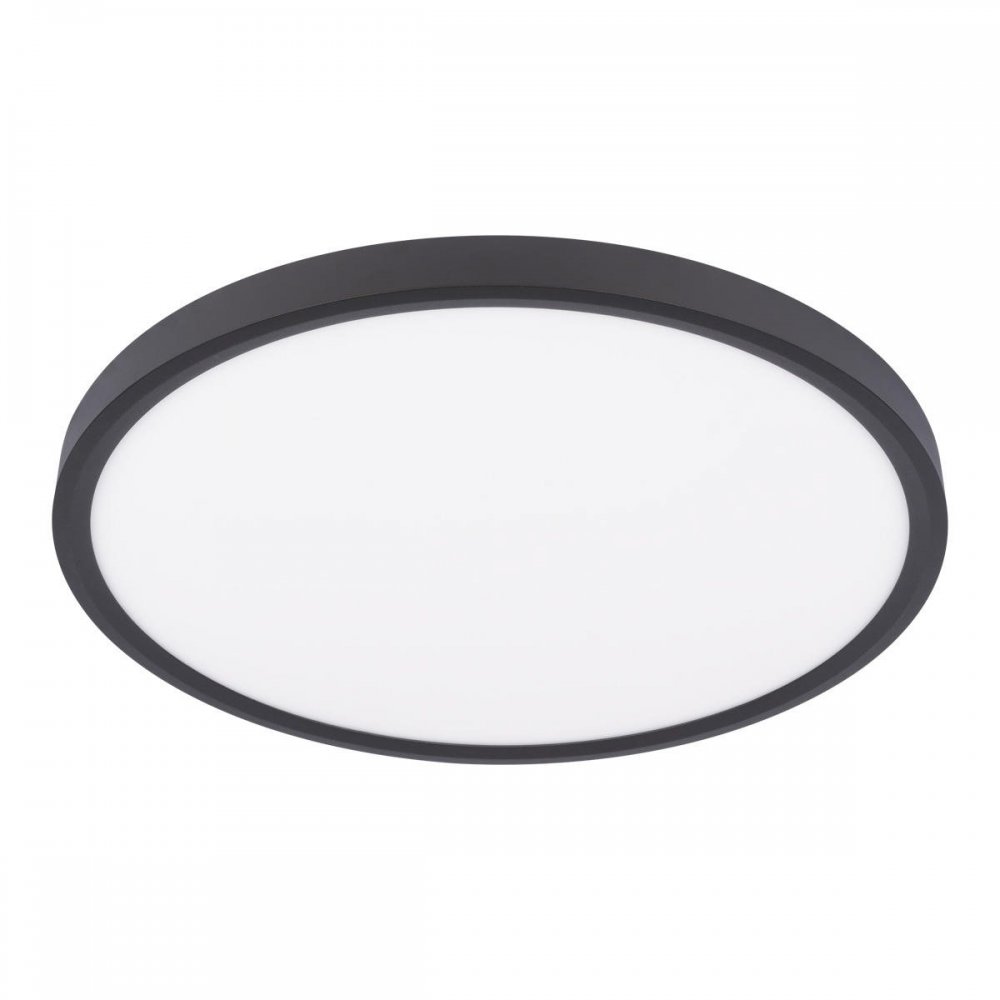 Чёрная круглая тонкая светодиодная потолочная люстра 50см 40Вт 4000К «Extraslim» 10227/40 Black