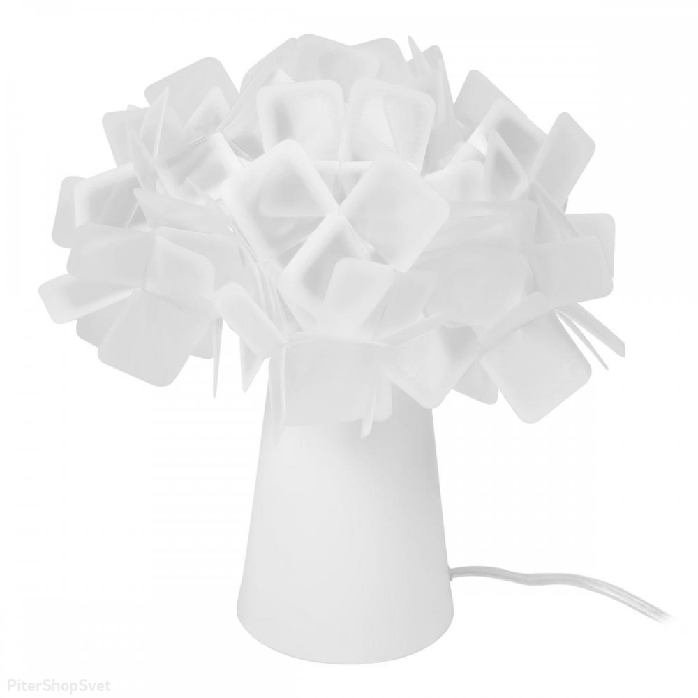 Белая настольная лампа букет «Clizia» 10231T White