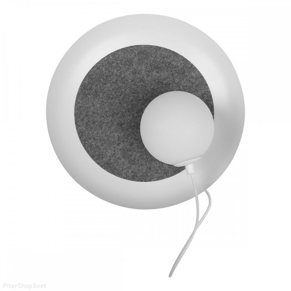 Настенный светильник с плафоном шар «Wonders» 10237W White