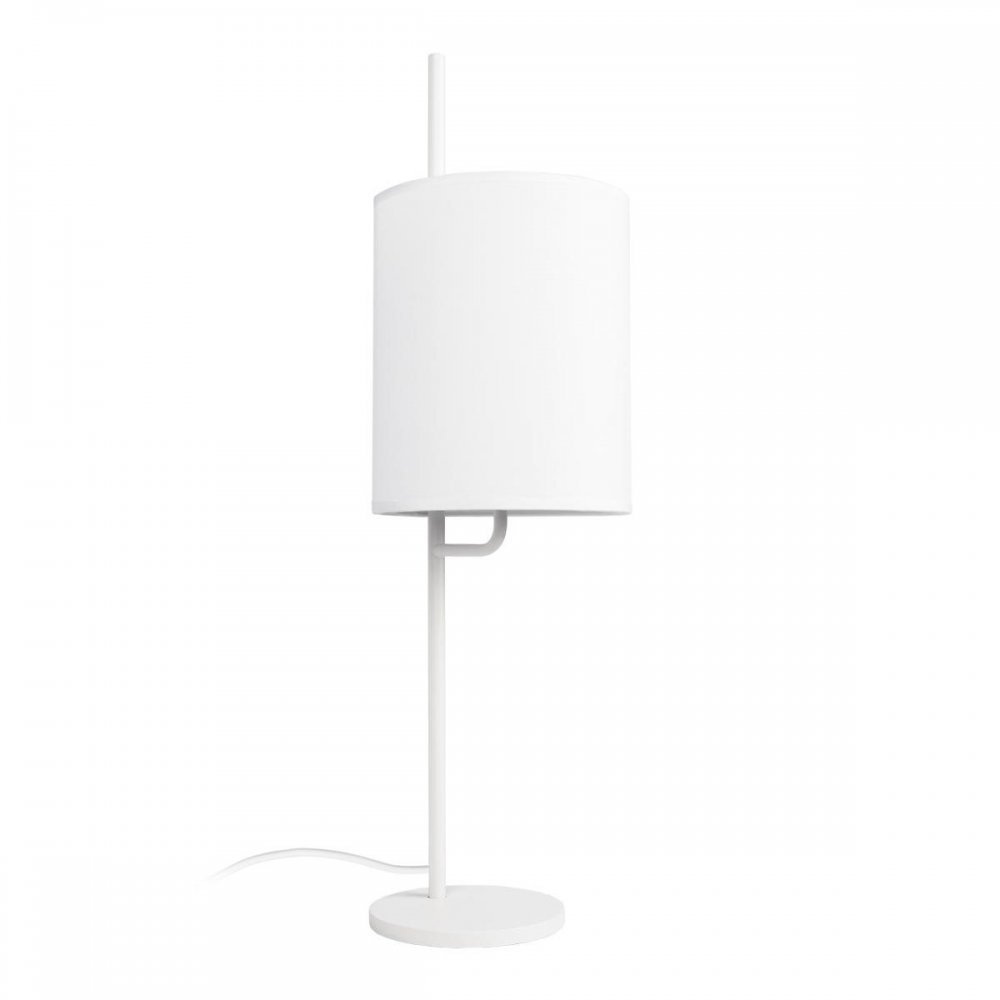 Белая настольная лампа с абажуром цилиндр «Ritz» 10253T White