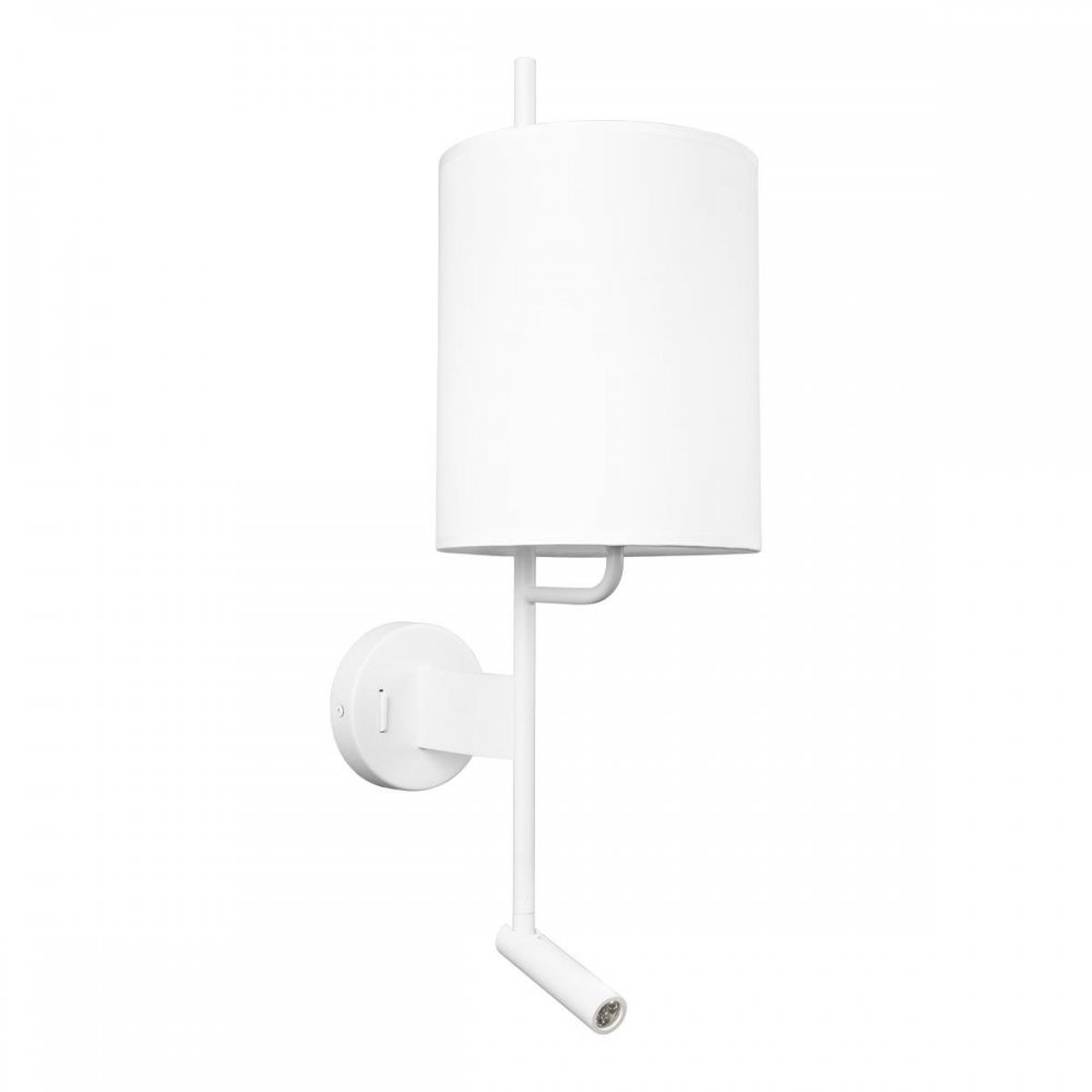 Белый настенный светильник с лампой для чтения «Ritz» 10253W/B White
