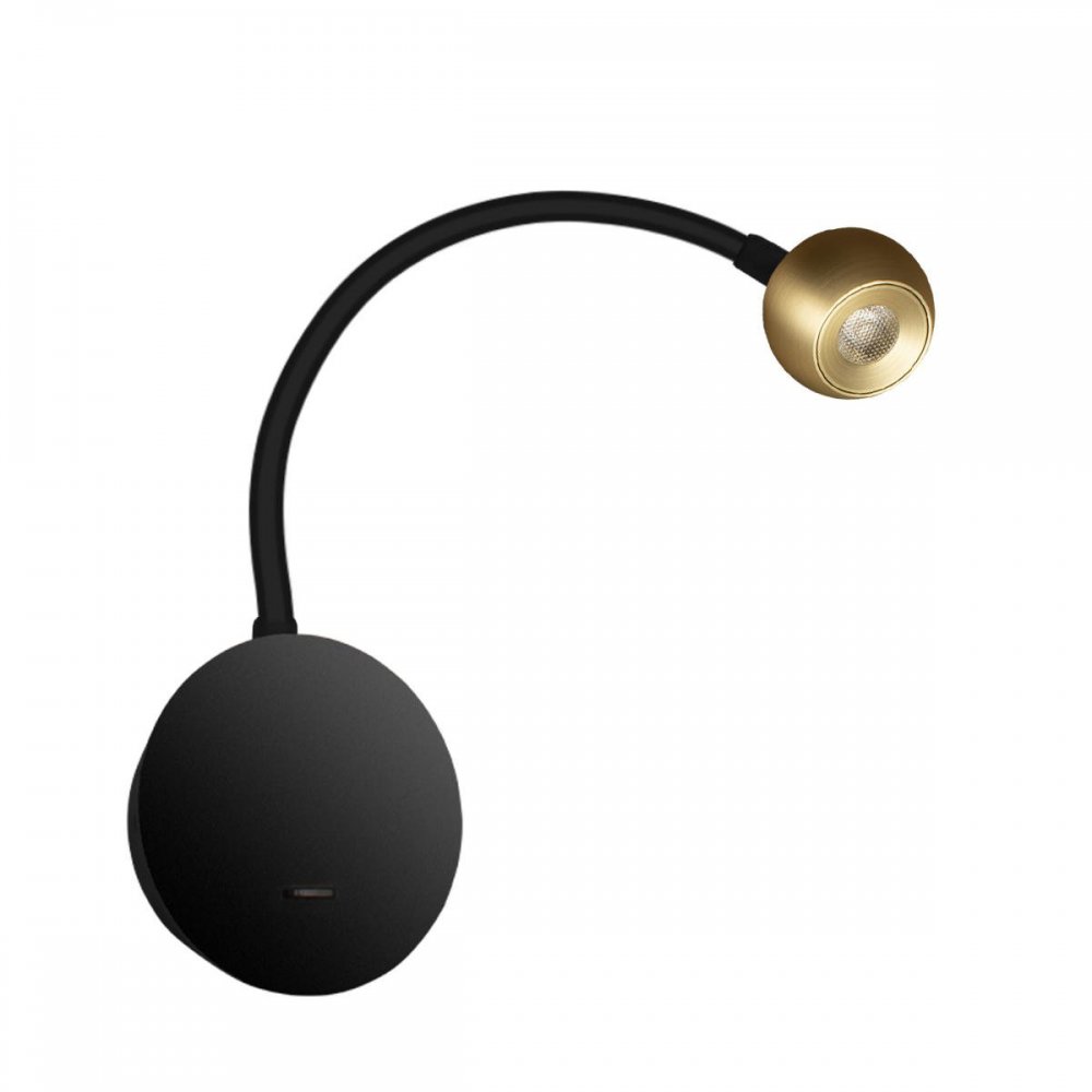 Гибкий настенный светильник с выключателем «Point» 10254 Brass