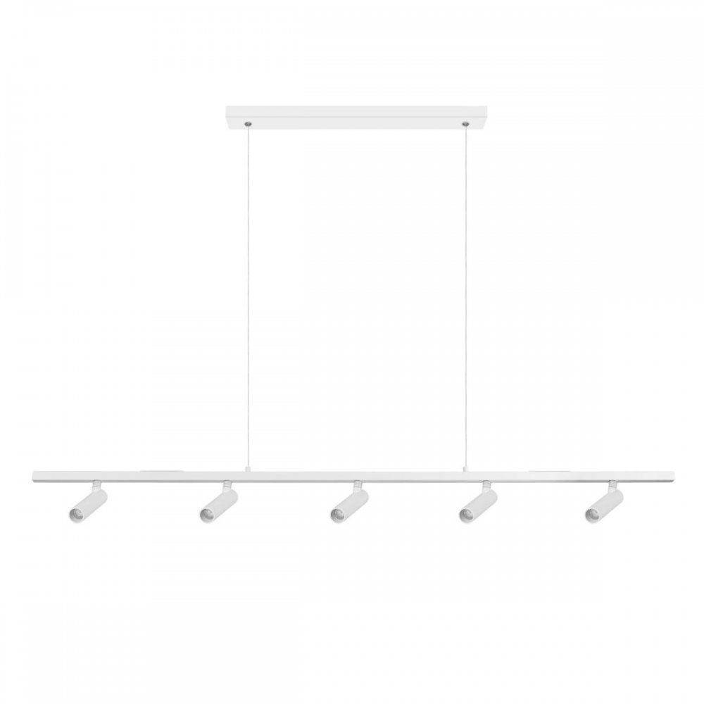 Белый длинный подвесной светильник со спотами «Sign» 10260/5 White