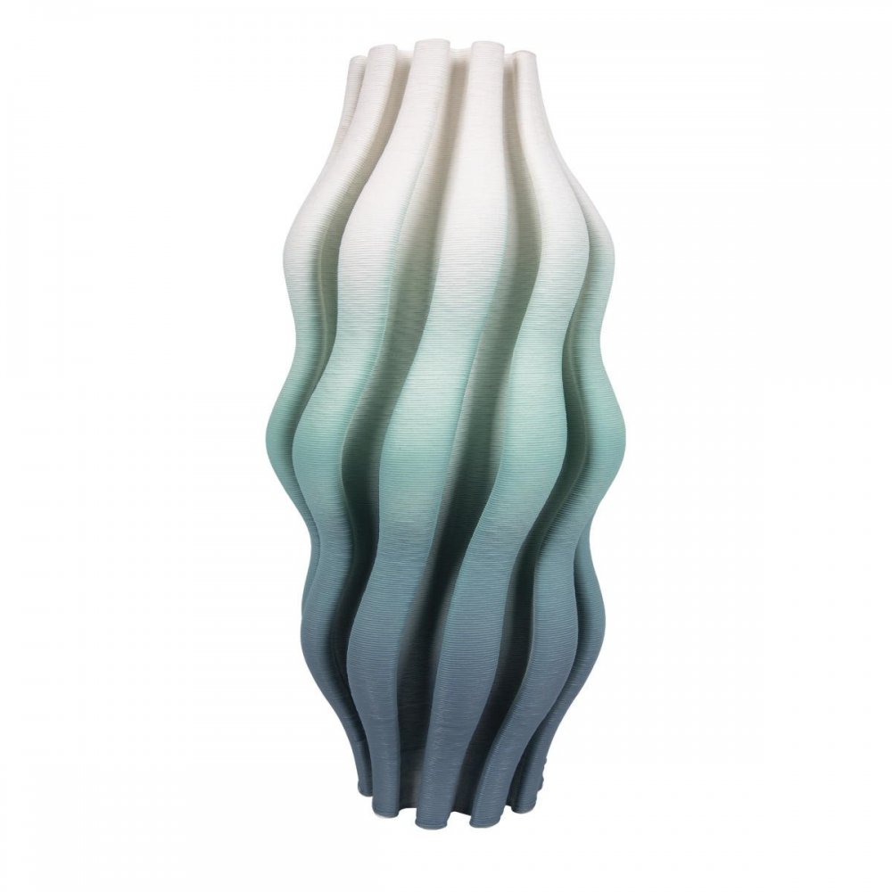 Керамическая ваза бело-зелёная «Amalfi» 10264V/L