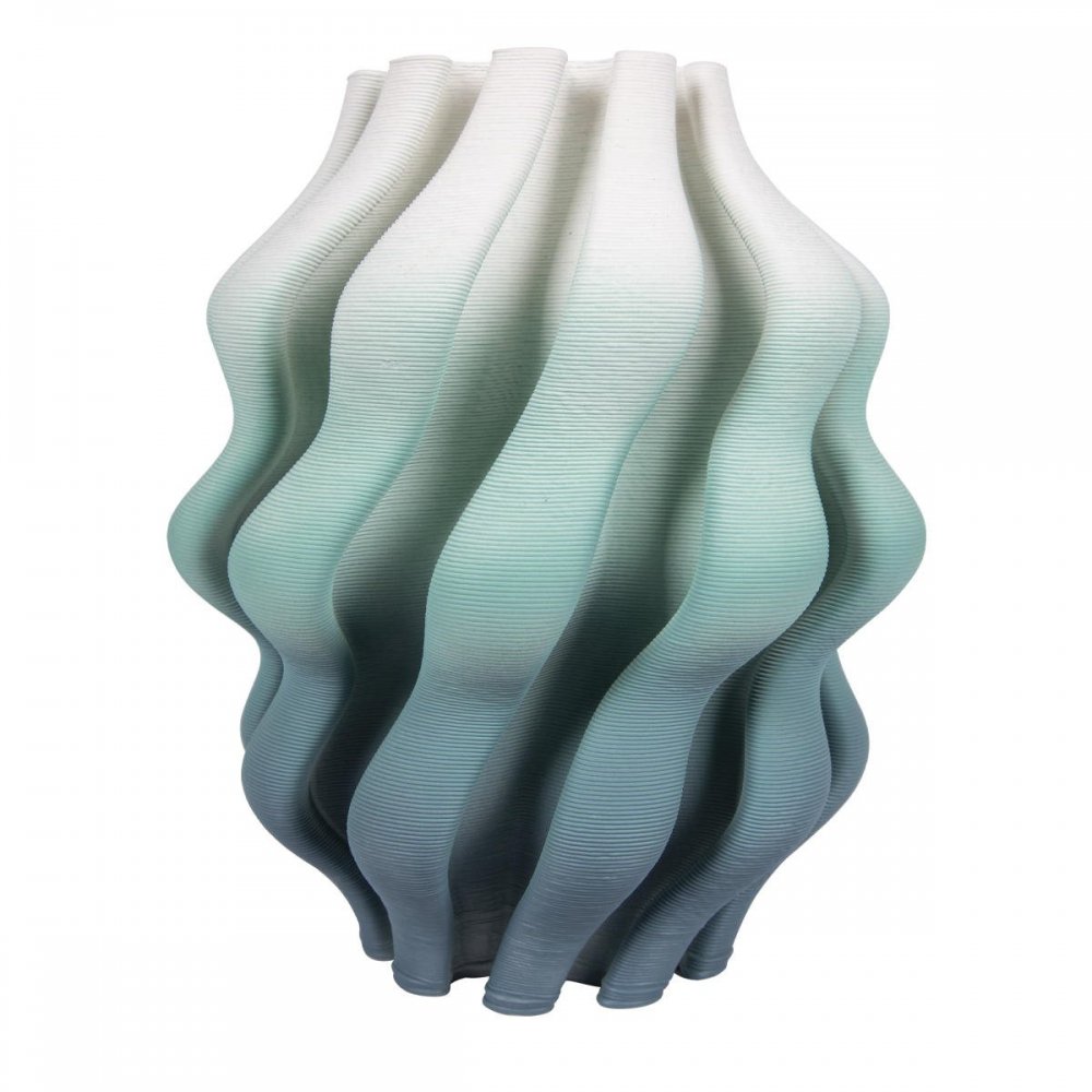 Бело-зелёная керамическая ваза «Amalfi» 10264V/S
