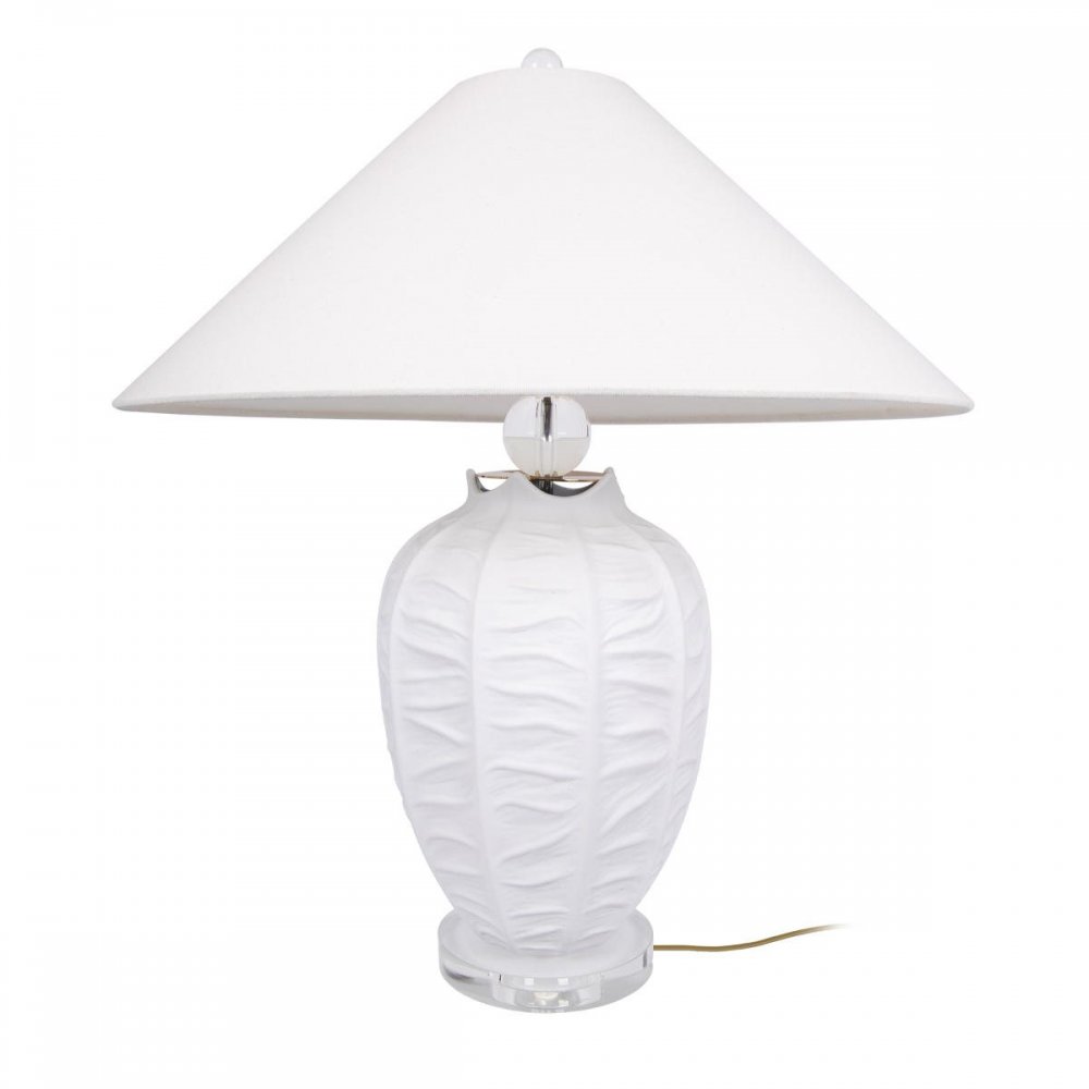 Керамическая настольная лампа с абажуром конус «Blanca» 10265T/L