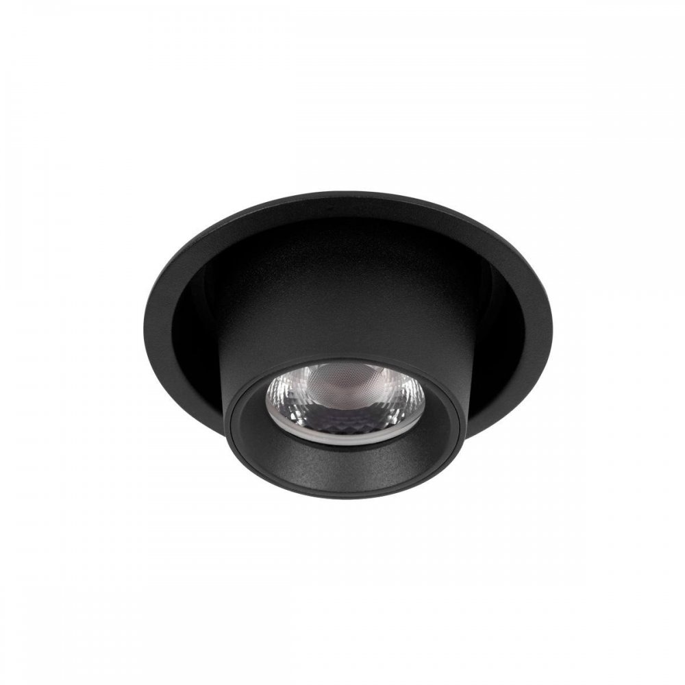7Вт 4000К чёрный встраиваемый круглый поворотный светильник «Flash» 10319/A Black