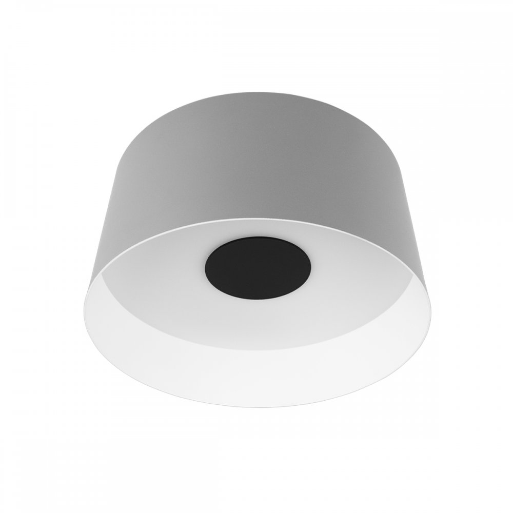 Круглый потолочный светильник барабан 25см 12Вт 4000К «Duo» 10360M Grey