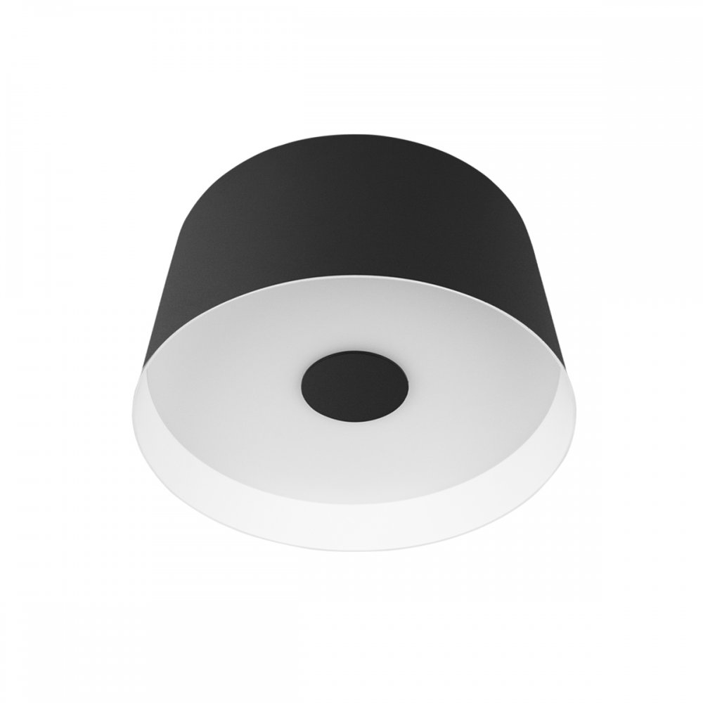 Круглый потолочный светильник барабан 20см 8Вт 4000К «Duo» 10360S Black