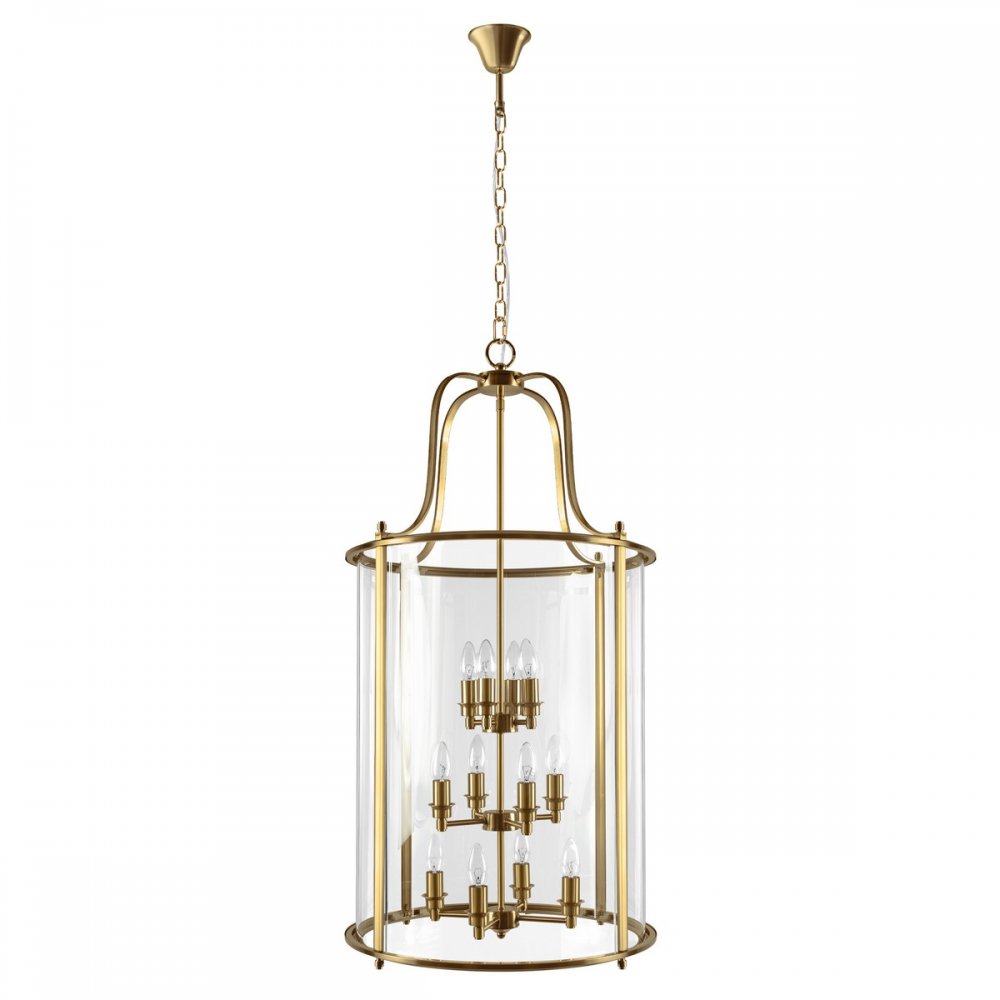 Подвесная люстра свечи в большом плафоне «Lighthouse» 10456/12 AB