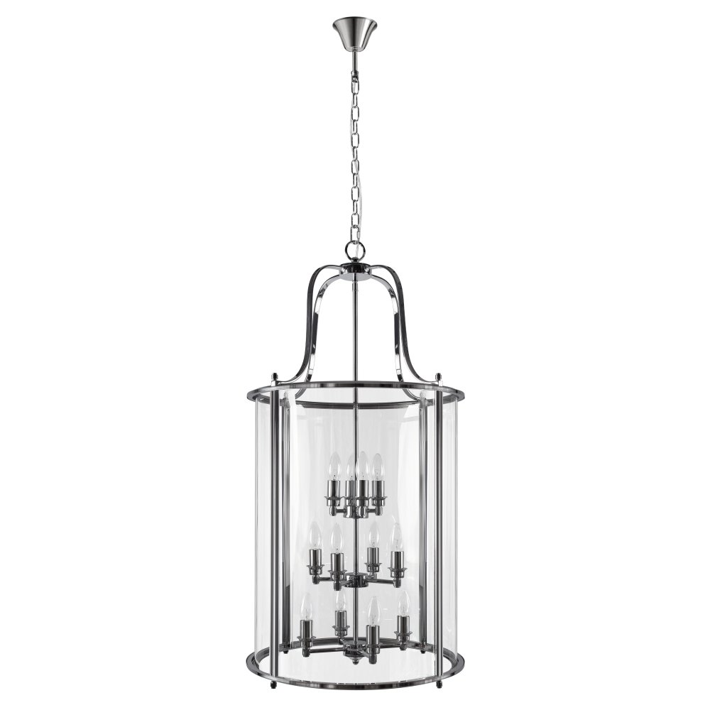 Подвесная люстра свечи в большом плафоне «Lighthouse» 10456/12 CR