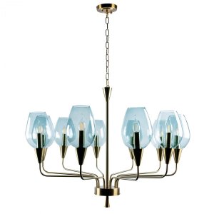Подвесная люстра с голубыми плафонами «Viola»