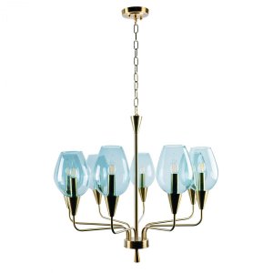 Подвесная люстра с голубыми плафонами «Viola»