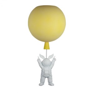Потолочный светильник заяц-космонавт на жёлтом шаре «Cosmo»