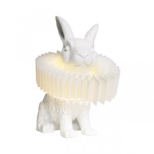 Настольная лампа белый кролик в жабо «Bunny»