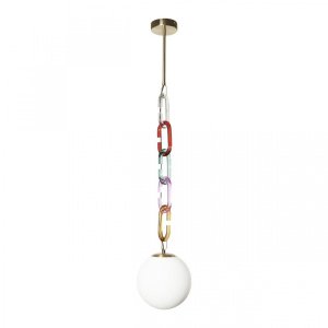 Подвесной светильник шар с разноцветной цепью «Chain»