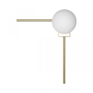 Настенный светильник золотого цвета с белым шаром «Meridian»
