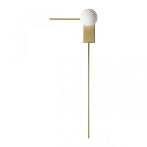 Настенный светильник золотого цвета с белым шаром «Meridian»