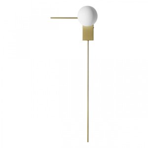 Настенный светильник золотого цвета с белым шаром Ø12см «Meridian»