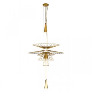 Декоративный подвесной светильник золотого цвета «Star»
