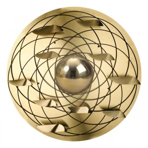Настенный светильник золотого цвета для подсветки 32Вт 3000К «Aurum»