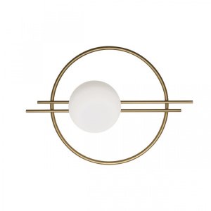 Настенный светильник золотое кольцо с плафоном шар «Circle»