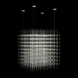 Подвесная люстра куб 126Вт 3000К «Crystal cube»