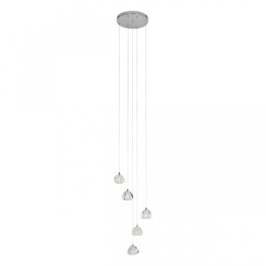 Светильник с хрустальными подвесами на круглом основании «Rain»