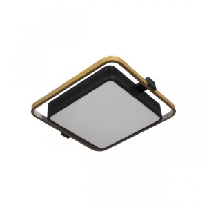 Квадратный потолочный светильник 34Вт 4000К чёрный/золотой «Mike»