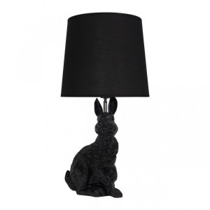 Чёрная настольная лампа заяц «Rabbit»